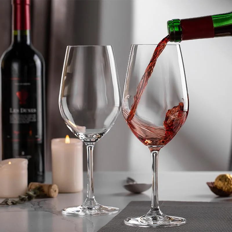 460ml 15.56oz Custom Crystal Champagne Glasses Lead Free Crystal Glass Burgundy Goblet Wedding Wine Glass for Drinking