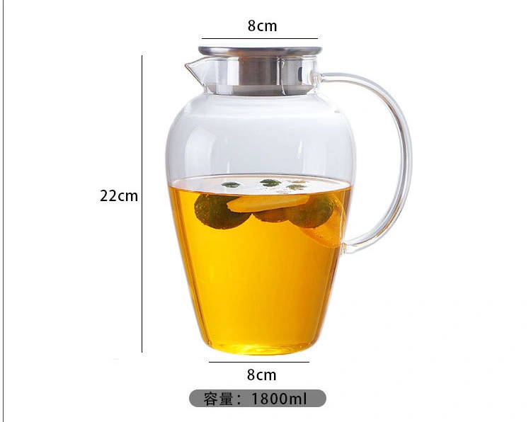 38years Factory New Style Cold Water Jug Borosilicate Glass Carafe