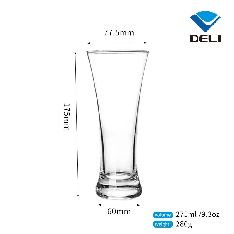 Wholesale Custom Glassware 275ml 9.3oz Unique Modern Glass Cocktail Beer Fruit Wine Juice Glass