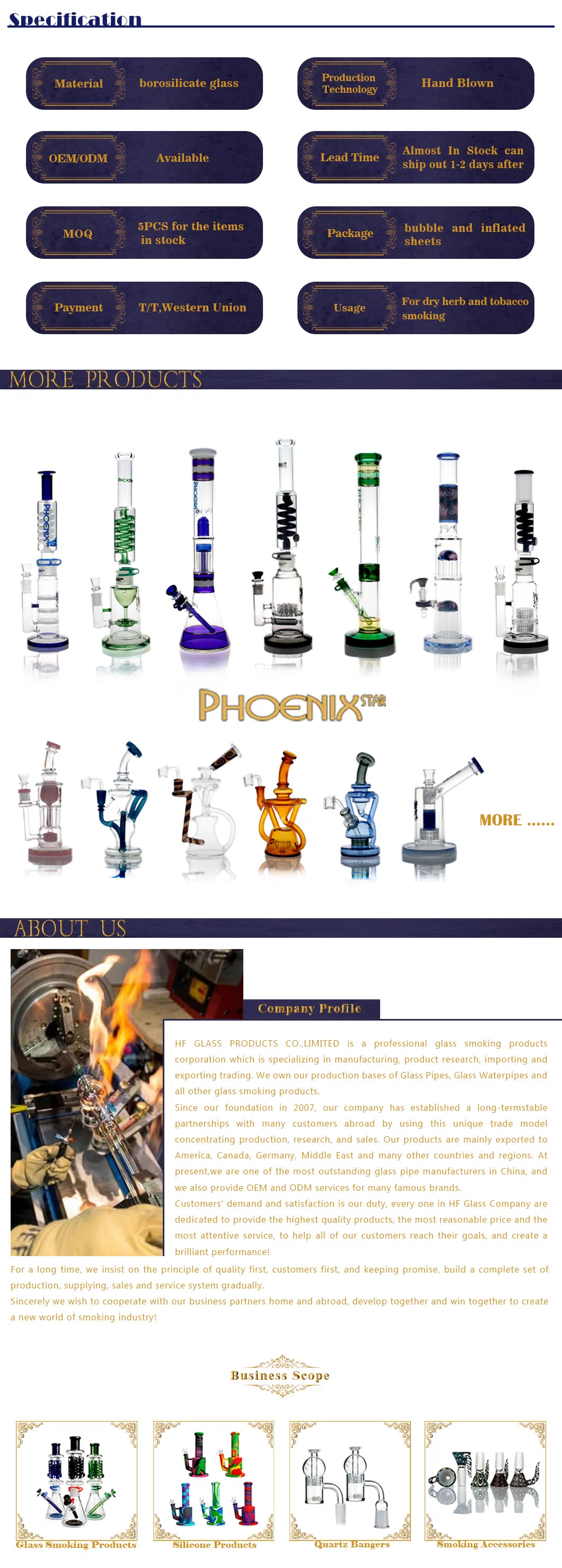 Phoenix Star 11.5 Inches Oil Rig Showerhead Perc Imported American Color Rod Quartz Banger Pipe Smoking Glass Water Pipie Wholesale
