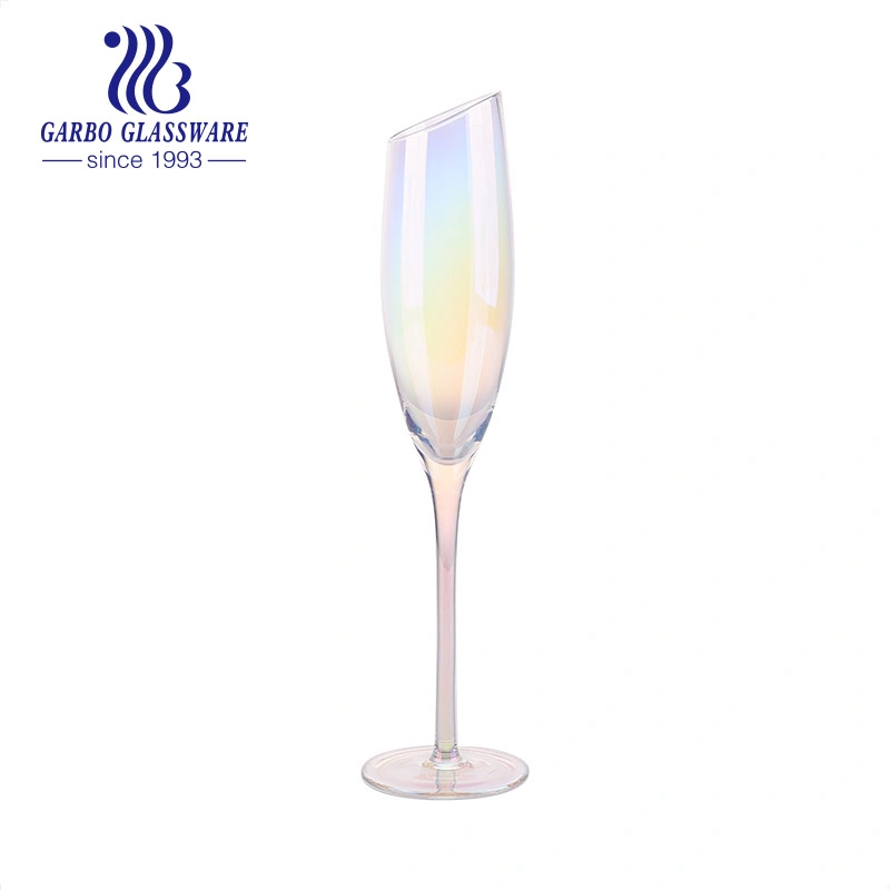 Colorful Wine Glass Cup Iridescent Glass Champagne Flute