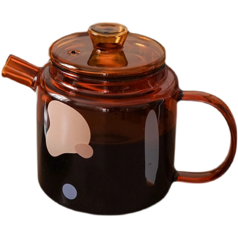 Wholesale Handmade High Borosilicate Clear Glass Teapot Set Custom Tea Pot Glass with Infuser Glass Tea Set