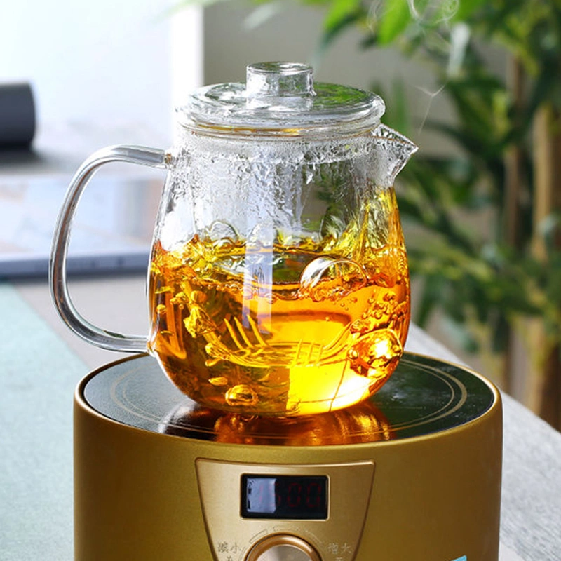 Factory Sale Clear Borosilicate Heat Resistant Tea Pot Glass