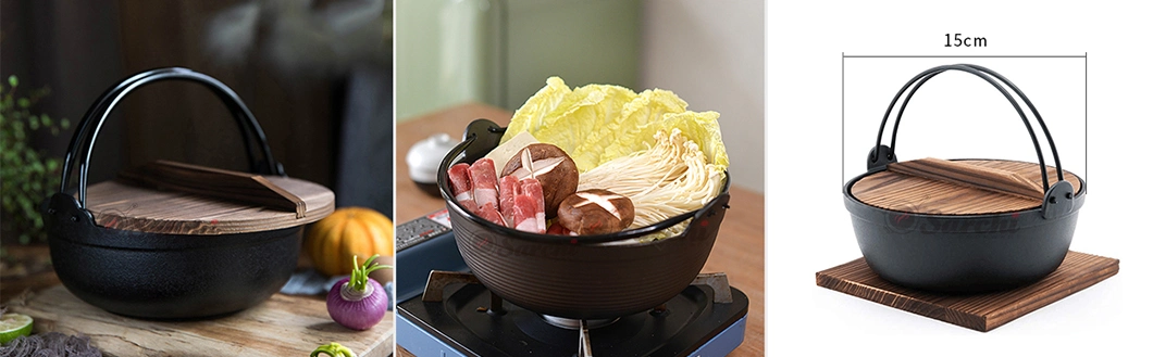 Japanese Metal Iron Stew Pot Tonkatsu Cast Iron Sukiyaki