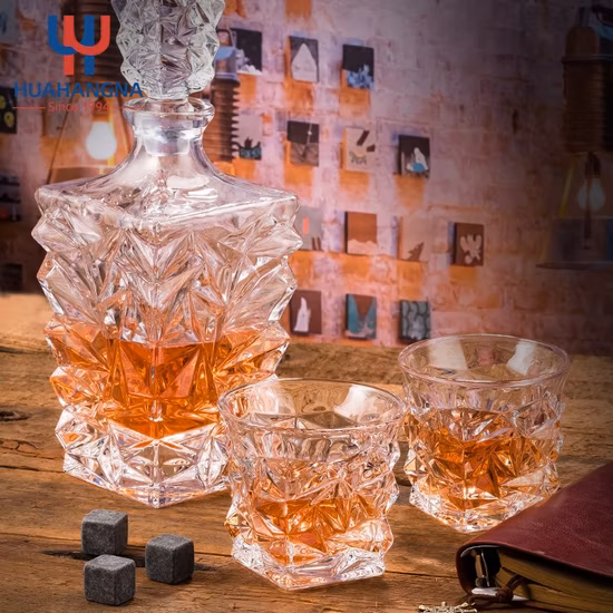 800ml Wholesale Lead Free Whiskey Decanter Set for Liquor, Bourbon, Brandy