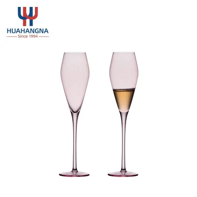 Thin Stem Hand Blown Champagne Glass Flutes with Gift Box for Any Holiday Lead Free Crystal Clear Champagne Glasses